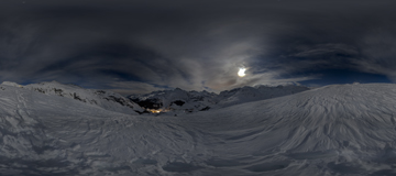 Vollmond-Skifahren