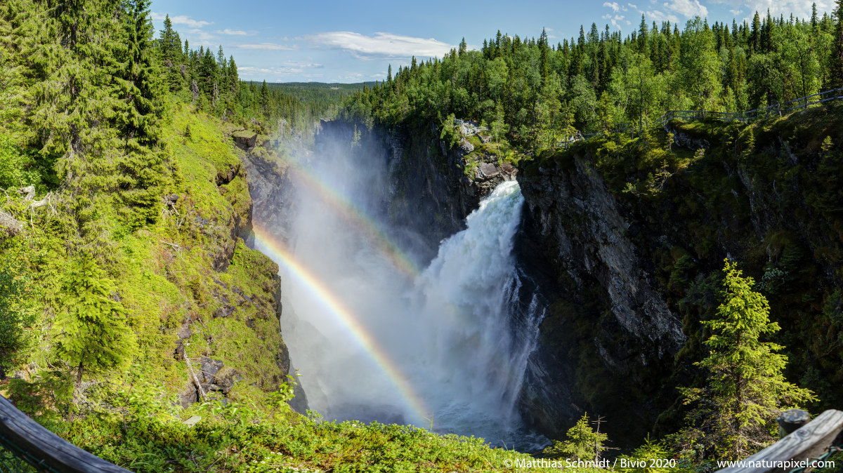 Muddus Wasserfall