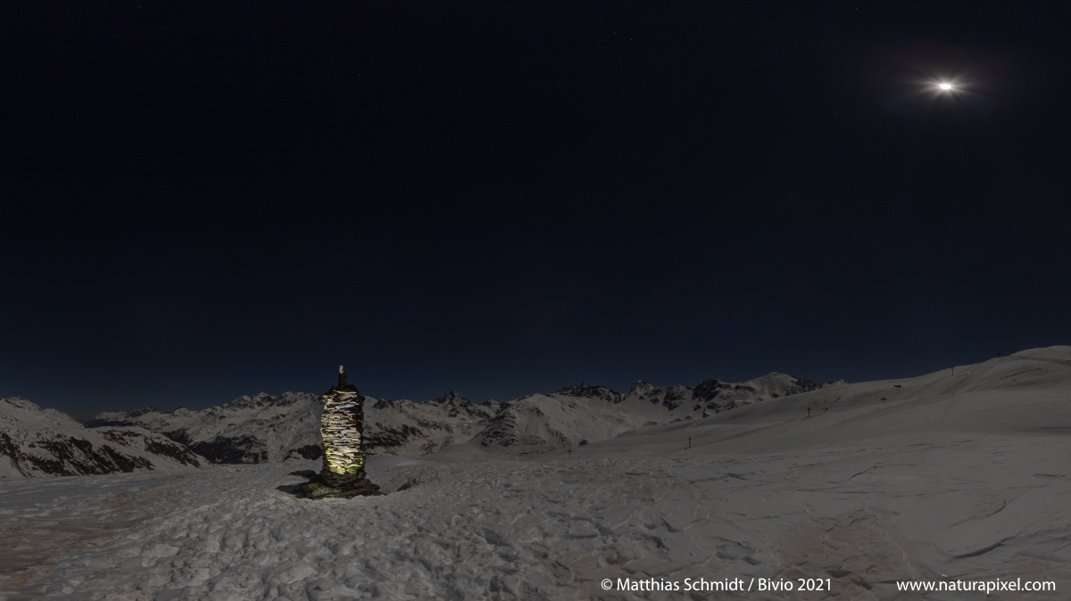 Skiing in the Moonlight